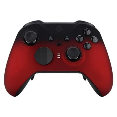 Imagen de eXtremeRate Carcasa para Xbox One Elite Protectora Placa Frontal Reemplazo Kit Cubierta Shell Funda Series 2 Modelo 1797 Control Incluye Anillos de Joysticks(Sombra y Escarlata)