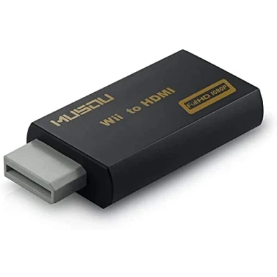 Imagen de TLsiwio Adaptador Wii a HDMI Señal de vídeo Convertidor Full HD 1080p con Salida Audio Jack 3,5 mm, Negro