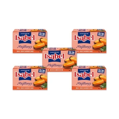 Imagen de Isabel Pack de 5 latas mejillones en escabeche 13 18