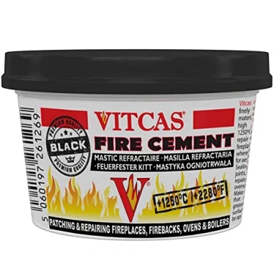 Imagen de VITCAS Masilla refractaria para chimeneas y estufas, etc. (500 g, soporta hasta 1250 ºC)
