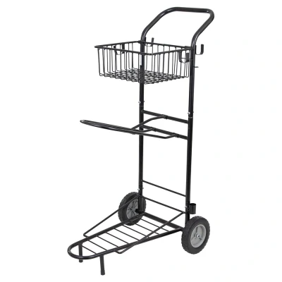 Imagen de Premiere Vagón estable con cesta y 1 mantilla de piel oveja bridoon carrier One Size Negro