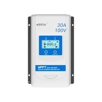 Imagen de EPEVER MPPT Regulador de carga solar DuoRacer 10A, 20A, 30A; 12/24V trabajo automático, para 2 baterías, PV 60V 100V (DR3210N 30A, 100V)