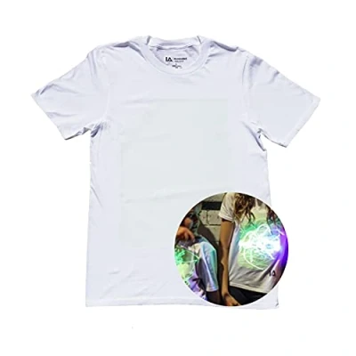 Imagen de Illuminated Apparel Camiseta con diseño Interactivo luz Que Brilla en la Oscuridad (Blanco/Verde, S)