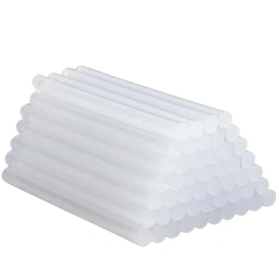 Imagen de H&amp;S Set de Barras Silicona Caliente 50x Pegamento en Barra Termofusible Transparente e Impermeable 7mm x 100mm Para Pistola Térmica Textil Madera y Manualidades