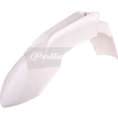 Imagen de POLISPORT 8573600002 Guardabarros delantero réplica OEM fabricado en plástico brillante duradero y resistente compatible con motocicletas KTM color blanco