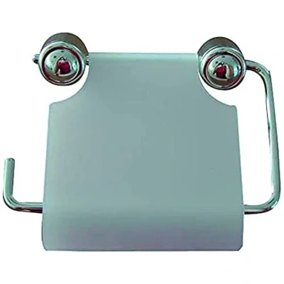 Imagen de MSV 140046 Portarrollos para Papel higiénico (plástico, Cromado, 14 x 10,5 0,1 cm), Color Blanco