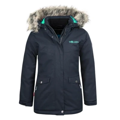 Imagen de Trollkids Oslo XT Abrigo de invierno impermeable para niña, Antracita/Menta, 176