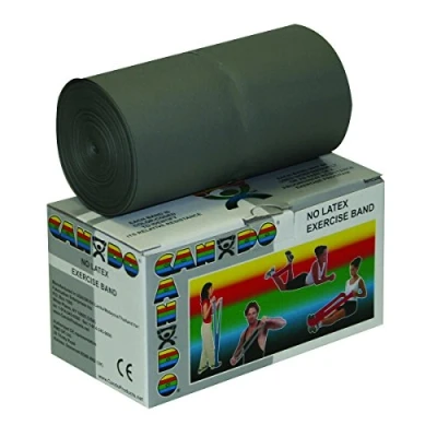Imagen de Cando Banda elástica para ejercicios, Plata/Muy Pesada (Xx), 5.5 m sin látex