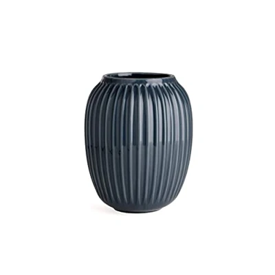 Imagen de Kähler Jarrón H21 cm Hammershøi diseño danés para Flores Hecho a Mano, Gris