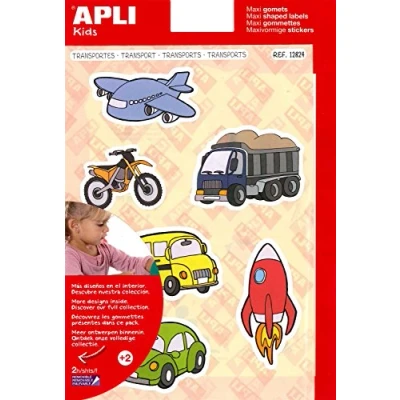 Imagen de APLI Kids 12824 Gomets Maxi Vehiculos Rem, 2H x A4