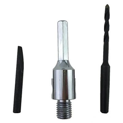Imagen de Adaptador M16 con seis bordes, incluida broca central, cuña eyectora para cortador de enchufes, brocas, brocas perforar, etc.