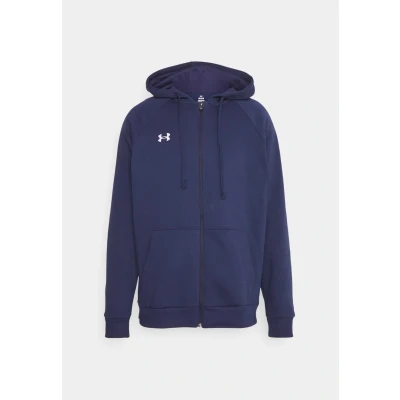 Imagen de Under Armour Rival Hoodie Sudadera con cremallera, Hombre, Talla: XXL, Midnight navy/white
