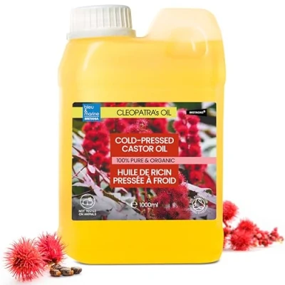 Imagen de Aceite de Ricino 100% Puro y Natural, Cultivo Orgánico, Crecimiento Cabello, Pestañas, Cejas, Reductor Ojeras, Hidratante Piel, Uñas, Barba, 1000 ml