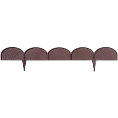 Imagen de Bordura para jardin Prosperplast &quot;Garder Line&quot; 20 piezas de plastico 10 x 0,09 metros en color marron