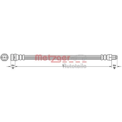 Imagen de METZGER 4110368 Latiguillos de Freno 383 VOLVO: S40 II, V50, CITROËN: Berlingo / First I