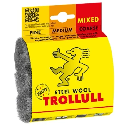 Imagen de Trollull lana de acero almohadillas alambre, 3 bricolaje en finas, medianas y gruesas, 1 paquete contiene prácticas lijado pulido