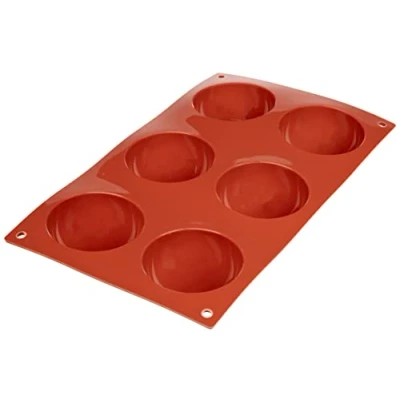 Imagen de Lacor 66802 Molde Semiesferico 6 Cavidades Silicona Rojo