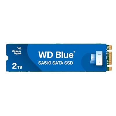 Imagen de WD Blue SA510, 2 TB, M.2 SATA SSD, con hasta 560 MB/s, Acronis True Image for Western Digital, migración de discos y clonación, copia seguridad recuperación flexibles, protección frente al ransomware