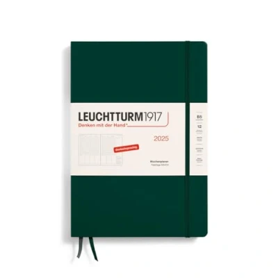 Imagen de LEUCHTTURM1917 Planificador semanal Composition (B5) 2025, verde bosque, alemán 370584