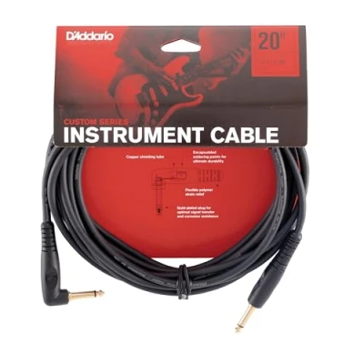 Imagen de Planet Waves PW GRA 20 Cable para Instrumentos, Serie Custom, 6.1 M, Negro