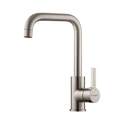 Imagen de Ibergrif M22105A Grifo de Cocina con Caño Alto, para Fregadero Giratorio 360 , Cold Start, Ahorro Energía, Cepillado