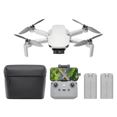 Imagen de Pack DJI Mini 4K con cámara, dron cámara UHD, menos de 249 g, estabilización en 3 ejes, transmisión vídeo a 10 km, regreso automático, 2 baterías para un tiempo máx. vuelo 62 min