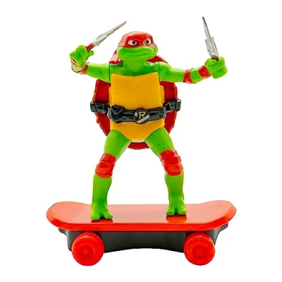 Imagen de TMNT Tortugas Ninja Adolescente Mutante Tortuga Raphael de Mutant Mayhem Sewer Shredders, Edición Película Juguetes y Regalos para Niños 3 Años o Más