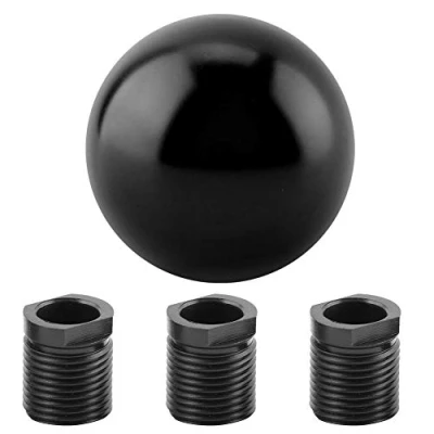 Imagen de Qii lu Botón de la palanca cambios, forma bola redonda cabeza del cambio velocidades perilla manual universal coche(Negro)