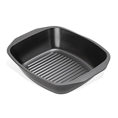 Imagen de Prestige bandeja para asar grande antiadherente hornear con integral 42 x 34,5 9 cm, acero al carbono de calibre pesado y horno apta lavavajillas