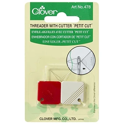 Imagen de Clover Enhebrador Cortador, Rojo, 10.5x6.5x3 cm, 2 Unidades