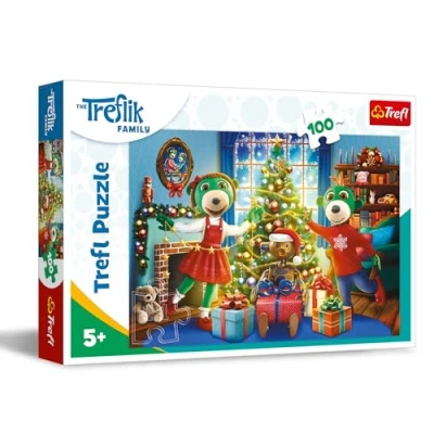 Imagen de Trefl The Family, los Treflik y el Invierno 100 Piezas Puzle navideño con Personajes de la Serie Infantil, Entretenimiento Creativo, Juego para niños a Partir 5 años, Multicolor