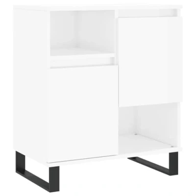 Imagen de vidaXL Aparador de Madera contrachapada Blanco Brillante 60x35x70 cm
