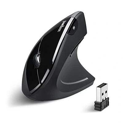 Imagen de Perixx Perimice 713 Ratón Ergonomico Vertical Inalambrico 2.4g 10 M, Receptor Nano, 1000/1500/2000 Dpi, Interruptor...