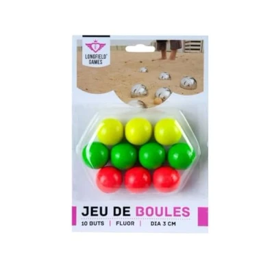 Imagen de Engelhart 010141 10 boliches de Madera Colores para Juego Petanca