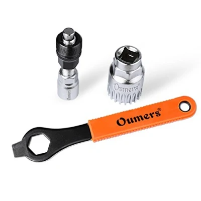 Imagen de Oumers Extractor de manivela Bicicleta,Desmontador Brazo y Soporte Inferior con Llave Inglesa/Llave 16 mm. Kit Herramientas reparación Bicicletas Profesional