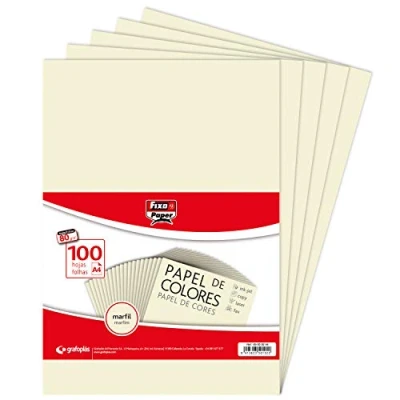 Imagen de Fixo Paper 65009244. Paquete de 100 Hojas 80 g, Papel, Marfil, A4