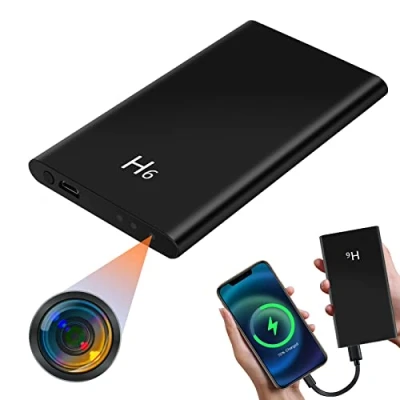 Imagen de LXMIMI Cámara Oculta Banco de Energía HD 1080P Mini Camara con 5000 mAh Espia Detección Gravedad y Visión Nocturna Automática Soporte 20 Horas Grabacion