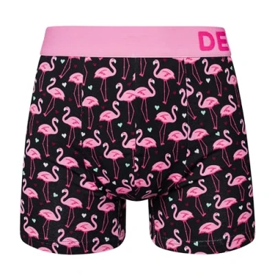 Imagen de Dedoles Calzoncillos Hombre y Chico Ropa Interior Algodón Boxer Muchos diseños Divertidos Hockey Patos Barbacoa Regalo, Color: Negro, diseño: Flamencos Corazones (Bóxers Ajustados), tamaño: XL