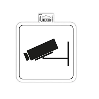 Imagen de Exacompta Ref 67032E Señal autoadhesiva de videovigilancia 20 cm tamaño Señalización esencial para empresas, negocios y necesidades comerciales