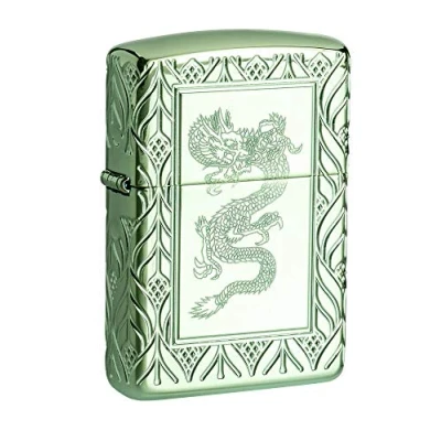 Imagen de Zippo Elegant Dragon DesignMultiCut/Lustre28129 Armor HP Green Encendedor, Design, 5,83,81,2 (49054)