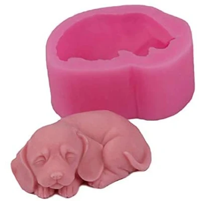 Imagen de Topstylehouse molde de silicona para perro 3D, jabón en forma perro, antiadherente fondant Candy Candle Mold, pastel