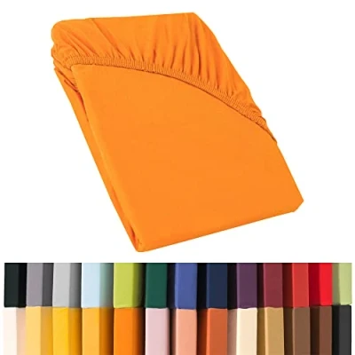 Imagen de CelinaTex Relax Sábanas Ajustables Cama Boxspring de Agua algodón Elastano 140x200 160x220 cm Naranja