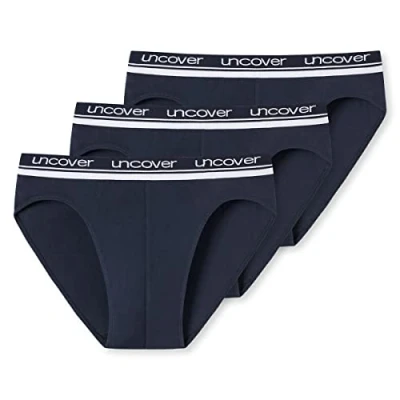 Imagen de Uncover by Schiesser Pack de 3 Bragas Rio Ropa Interior, Azul Oscuro, L Hombre