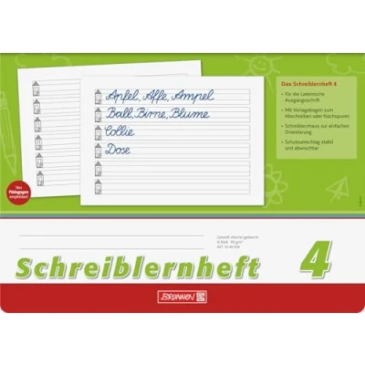 Imagen de Brunnen 1044004 Grito Cuaderno de caligrafía 4 (A4, horizontal, línea 4, 16 hojas)