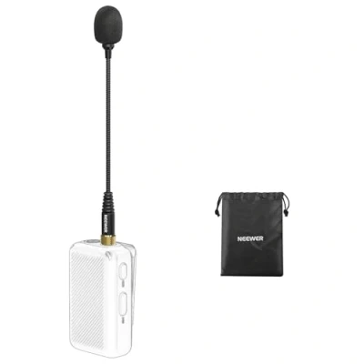 Imagen de NEEWER 3,5mm TRS Micrófono Condensador Omnidireccional con Bloqueo,Mic para Entrevista y Creador,Compatible Inalámbrico UHF Transmisor dji Rode Wireless GO II,CM7