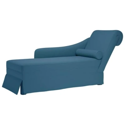 Imagen de vidaXL Chaise Longue Respaldo reposabrazos Derecho Terciopelo Azul, sillón, diván, Silla de salón, sofá Silla, Tumbona, diván salón