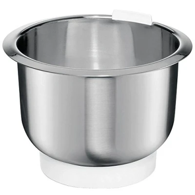 Imagen de Bosch Cuenco de Acero Inoxidable MUZ4ER2, 3,9 litros, máx. Cantidad Masa 2,7 kg, insípido, Alimentos, lavavajillas, Apto para Robot Cocina MUM4