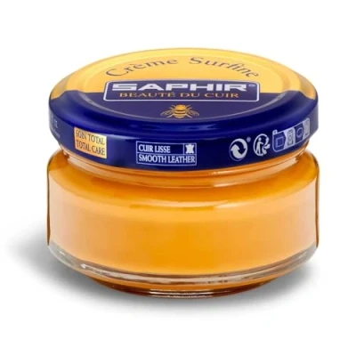 Imagen de SAPHIR Crème Surfine 50 ml Pommadier Crema para Nutrir y Suavizar los Cueros Lisos (Caramelo 92)