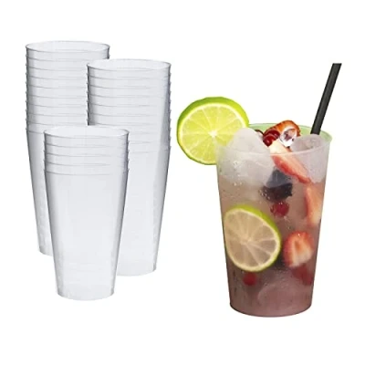 Imagen de Silverkitchen vasos reutilizables de plástico, 25 unidades, 300 ml, cóctel plástico duro, 0,3 l, fabricados en Alemania