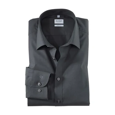 Imagen de Olymp Level Five Camisa, se ajusta al cuerpo antracita 42